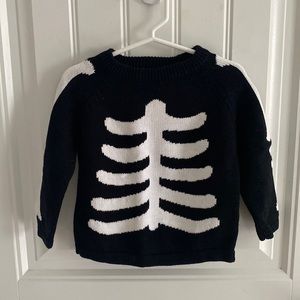Cute Halloween Sweater 18 months Bones Skeleton EUC - authentic kids